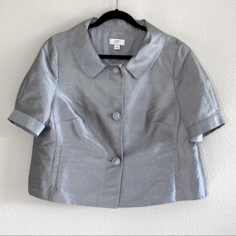 LOFT Cropped Evening Jacket, 14